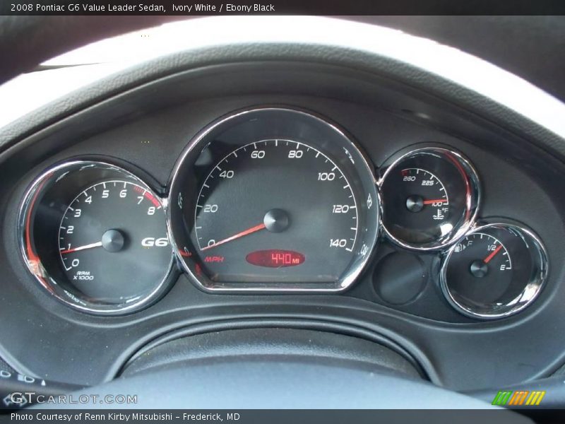 Ivory White / Ebony Black 2008 Pontiac G6 Value Leader Sedan