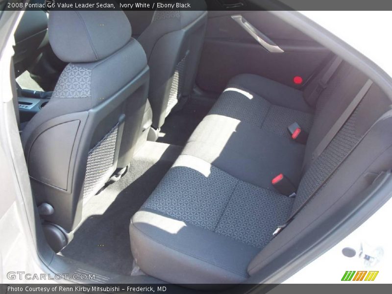 Ivory White / Ebony Black 2008 Pontiac G6 Value Leader Sedan