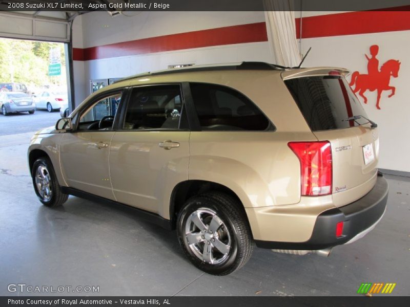 Aspen Gold Metallic / Beige 2008 Suzuki XL7 Limited