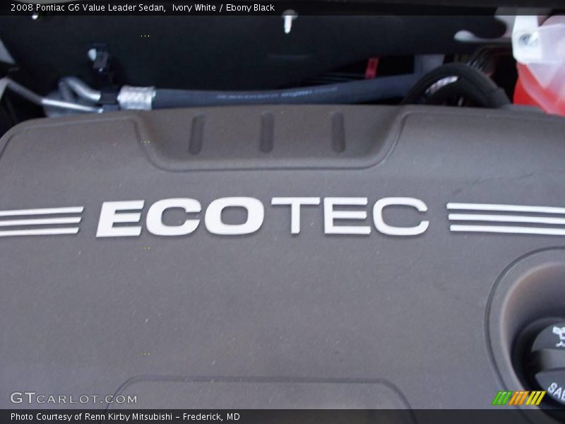 Ivory White / Ebony Black 2008 Pontiac G6 Value Leader Sedan