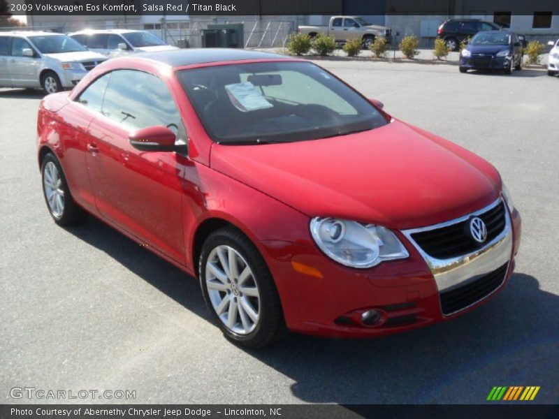 Salsa Red / Titan Black 2009 Volkswagen Eos Komfort