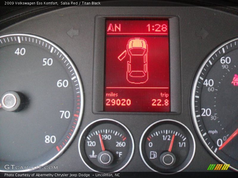 Salsa Red / Titan Black 2009 Volkswagen Eos Komfort