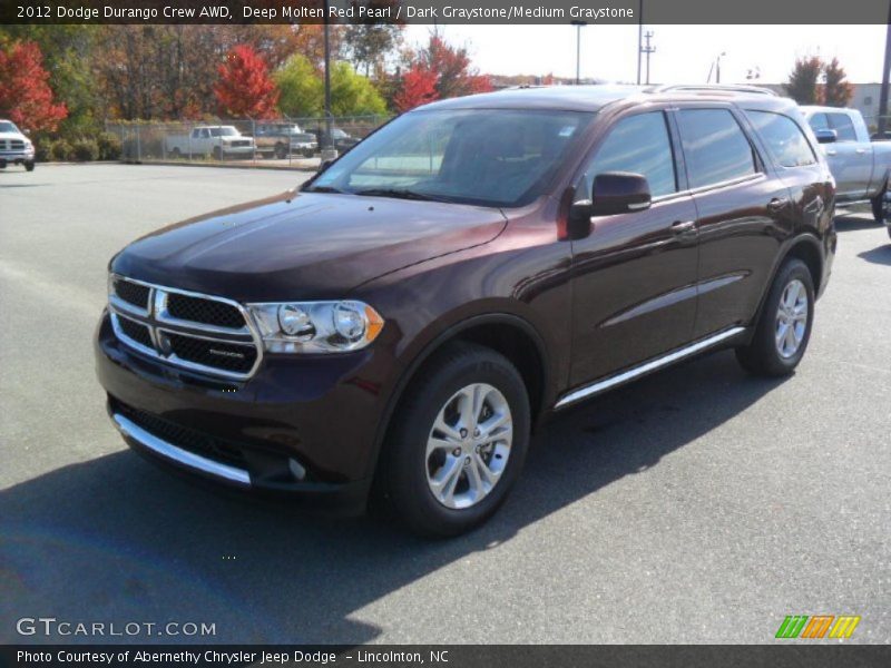 Deep Molten Red Pearl / Dark Graystone/Medium Graystone 2012 Dodge Durango Crew AWD