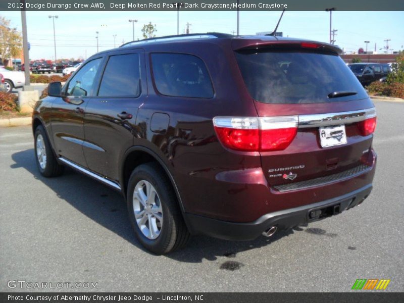 Deep Molten Red Pearl / Dark Graystone/Medium Graystone 2012 Dodge Durango Crew AWD