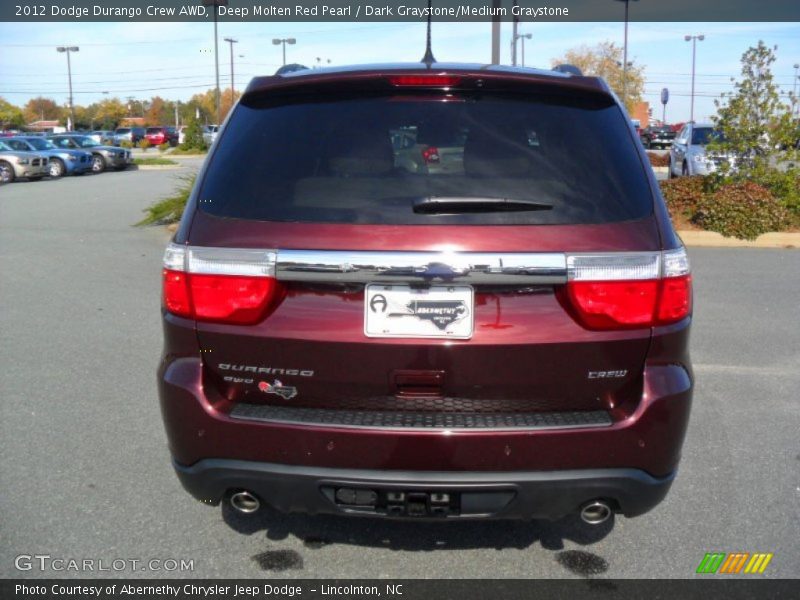 Deep Molten Red Pearl / Dark Graystone/Medium Graystone 2012 Dodge Durango Crew AWD