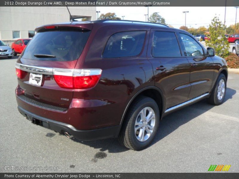 Deep Molten Red Pearl / Dark Graystone/Medium Graystone 2012 Dodge Durango Crew AWD