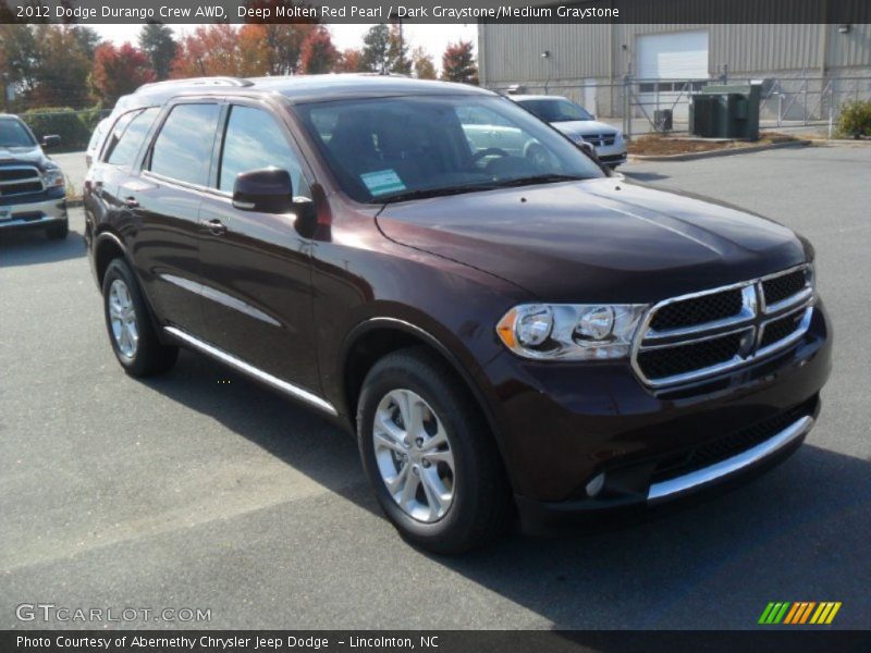 Deep Molten Red Pearl / Dark Graystone/Medium Graystone 2012 Dodge Durango Crew AWD