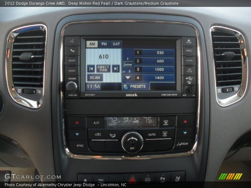 Deep Molten Red Pearl / Dark Graystone/Medium Graystone 2012 Dodge Durango Crew AWD