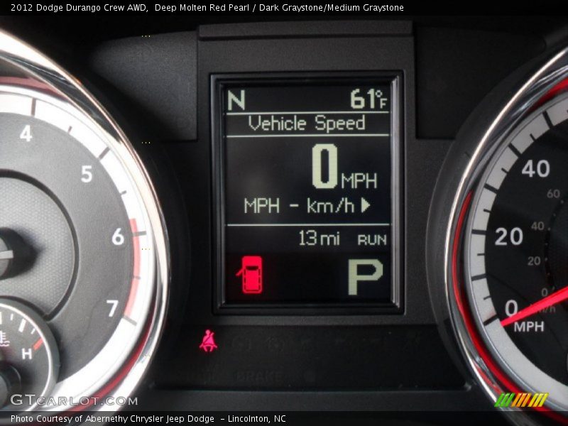 Deep Molten Red Pearl / Dark Graystone/Medium Graystone 2012 Dodge Durango Crew AWD