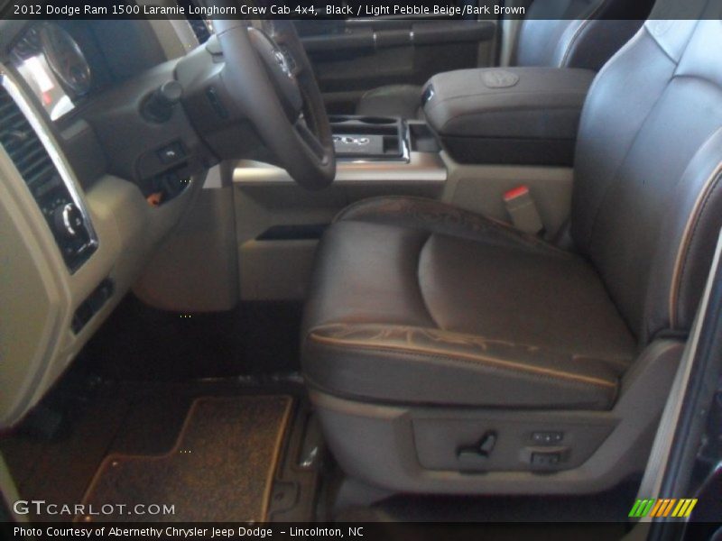 Black / Light Pebble Beige/Bark Brown 2012 Dodge Ram 1500 Laramie Longhorn Crew Cab 4x4