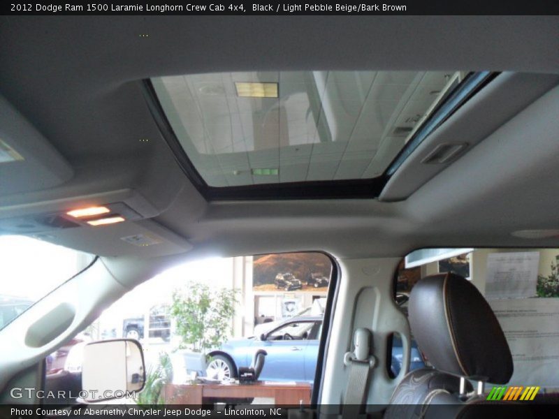 Black / Light Pebble Beige/Bark Brown 2012 Dodge Ram 1500 Laramie Longhorn Crew Cab 4x4