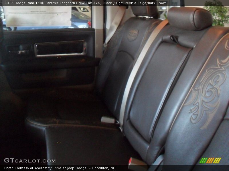 Black / Light Pebble Beige/Bark Brown 2012 Dodge Ram 1500 Laramie Longhorn Crew Cab 4x4