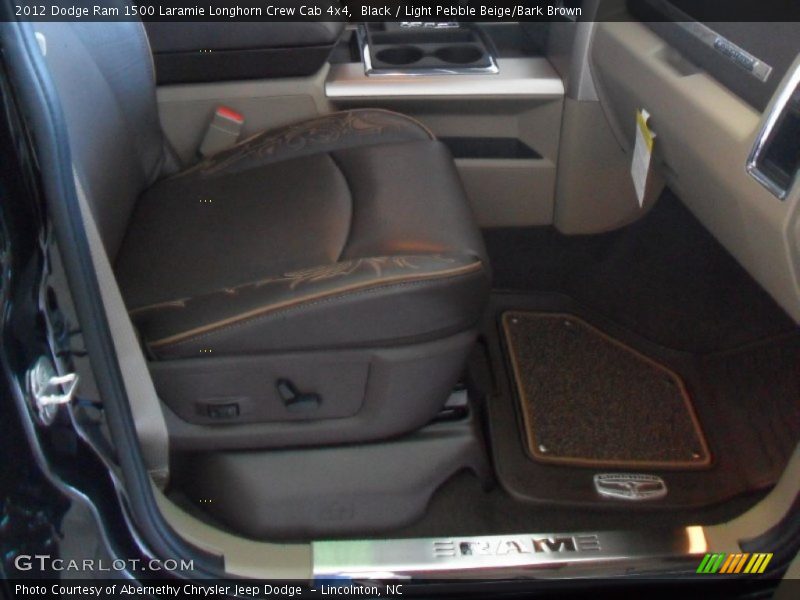 Black / Light Pebble Beige/Bark Brown 2012 Dodge Ram 1500 Laramie Longhorn Crew Cab 4x4