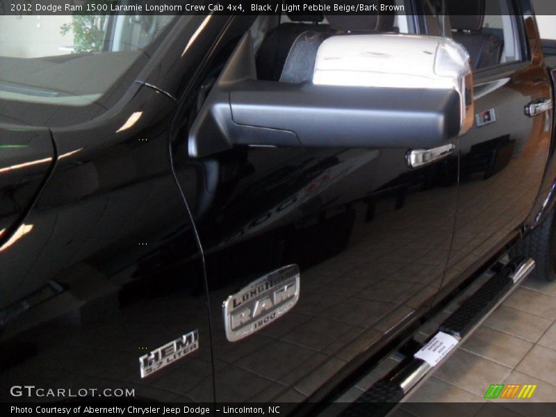 Black / Light Pebble Beige/Bark Brown 2012 Dodge Ram 1500 Laramie Longhorn Crew Cab 4x4