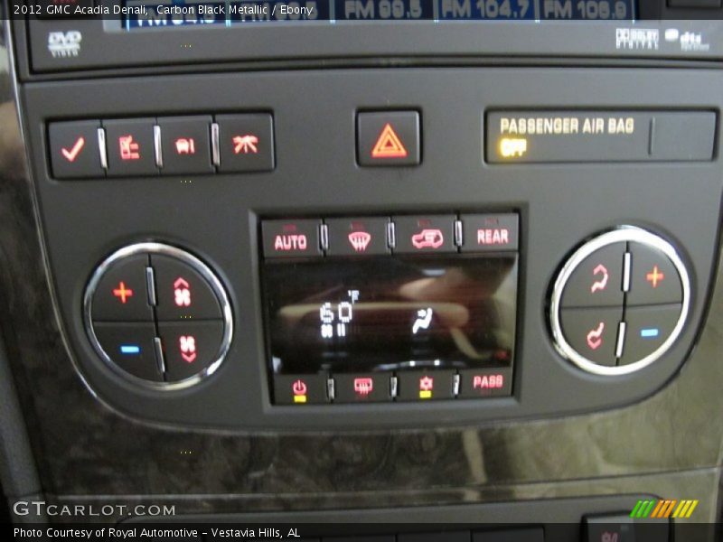Carbon Black Metallic / Ebony 2012 GMC Acadia Denali