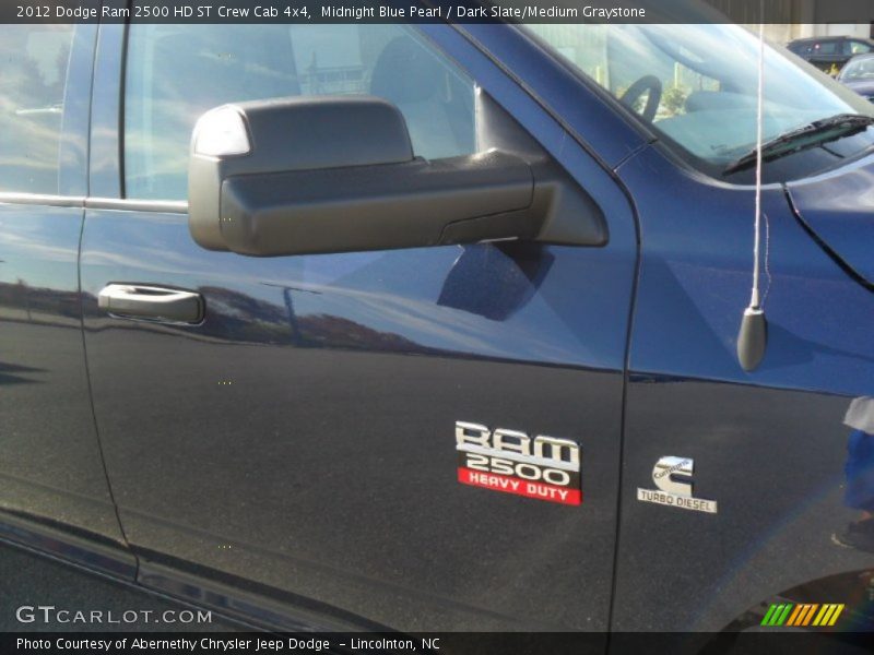 Midnight Blue Pearl / Dark Slate/Medium Graystone 2012 Dodge Ram 2500 HD ST Crew Cab 4x4