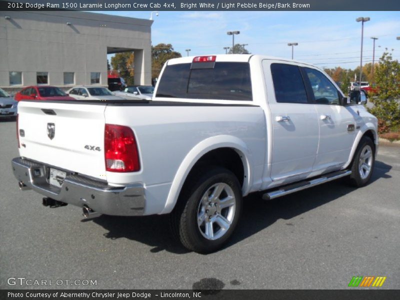 Bright White / Light Pebble Beige/Bark Brown 2012 Dodge Ram 1500 Laramie Longhorn Crew Cab 4x4