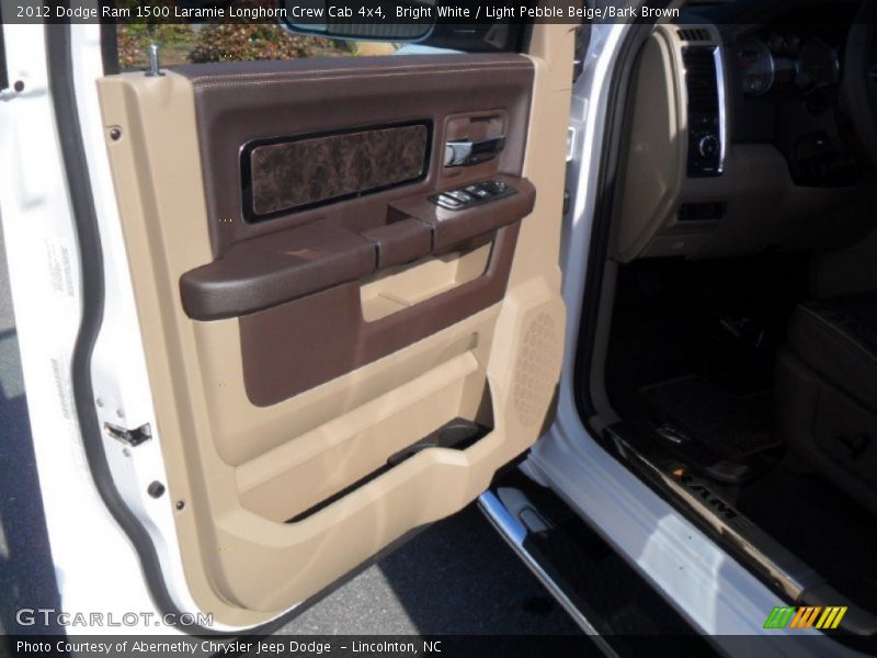 Bright White / Light Pebble Beige/Bark Brown 2012 Dodge Ram 1500 Laramie Longhorn Crew Cab 4x4