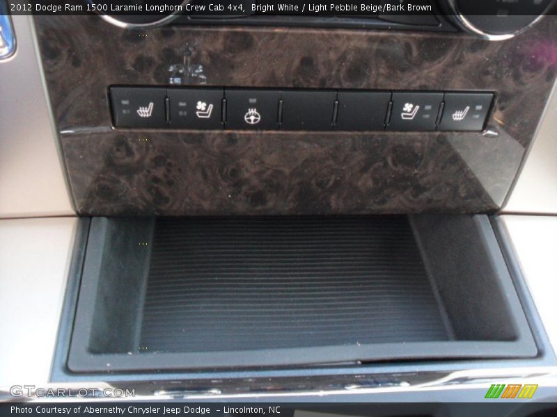 Bright White / Light Pebble Beige/Bark Brown 2012 Dodge Ram 1500 Laramie Longhorn Crew Cab 4x4