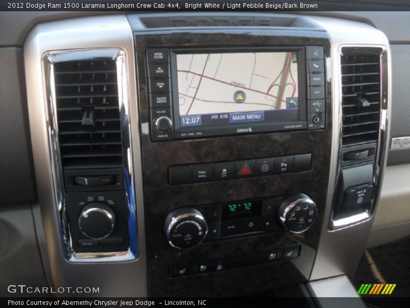 Bright White / Light Pebble Beige/Bark Brown 2012 Dodge Ram 1500 Laramie Longhorn Crew Cab 4x4