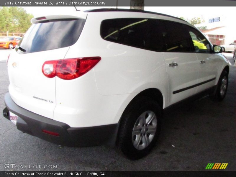 White / Dark Gray/Light Gray 2012 Chevrolet Traverse LS
