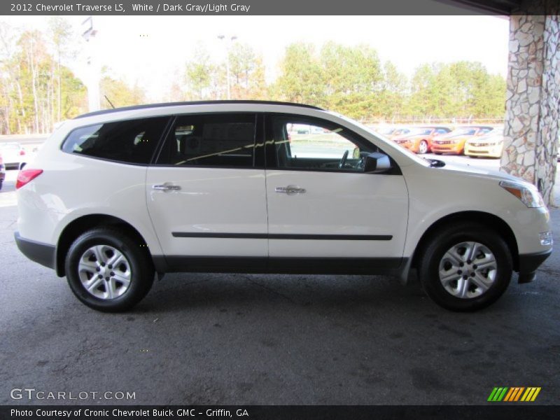White / Dark Gray/Light Gray 2012 Chevrolet Traverse LS