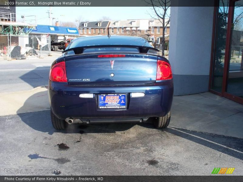 Midnight Blue Metallic / Ebony 2009 Pontiac G5