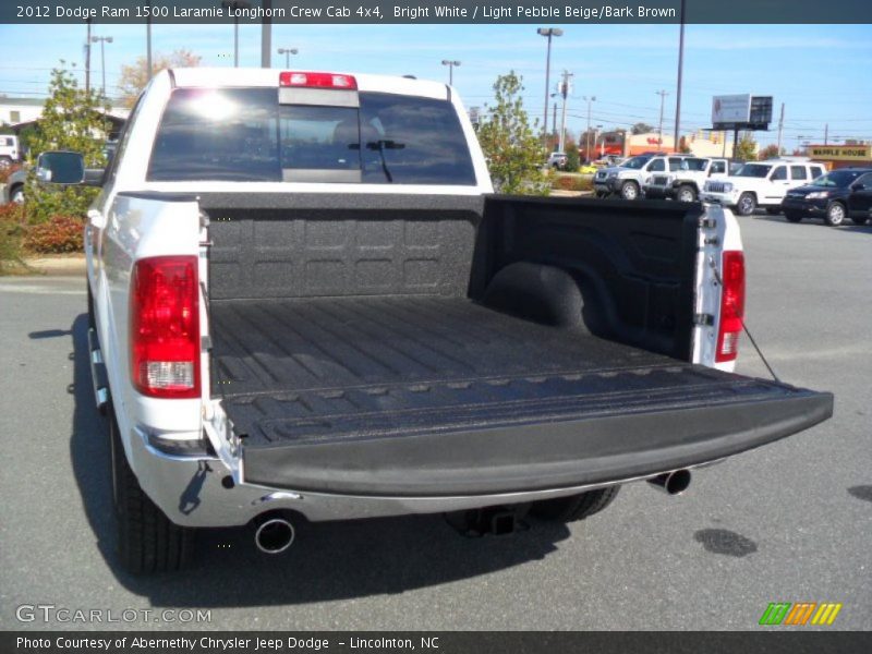 Bright White / Light Pebble Beige/Bark Brown 2012 Dodge Ram 1500 Laramie Longhorn Crew Cab 4x4