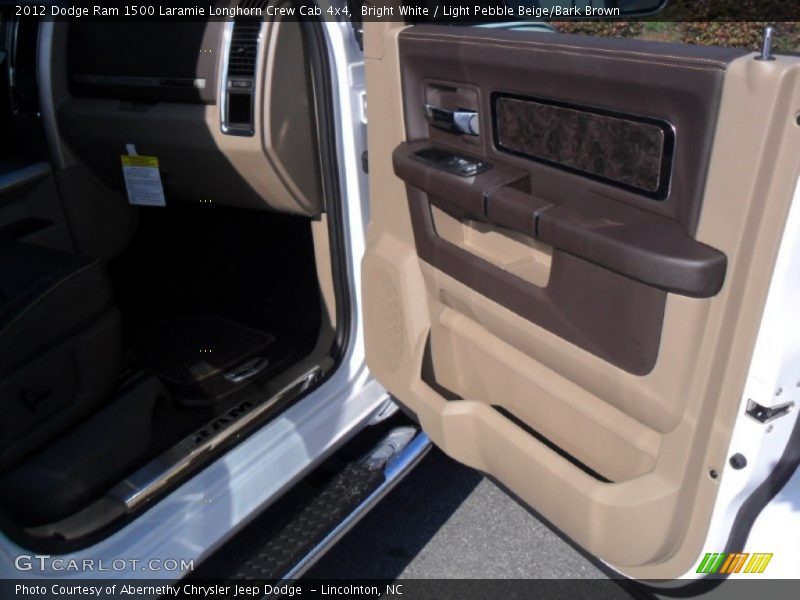 Bright White / Light Pebble Beige/Bark Brown 2012 Dodge Ram 1500 Laramie Longhorn Crew Cab 4x4