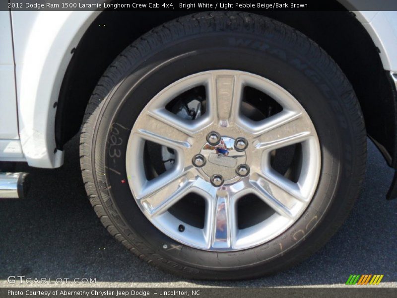 Bright White / Light Pebble Beige/Bark Brown 2012 Dodge Ram 1500 Laramie Longhorn Crew Cab 4x4