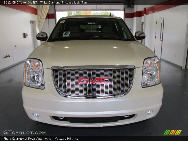 White Diamond Tricoat / Light Tan 2012 GMC Yukon XL SLT