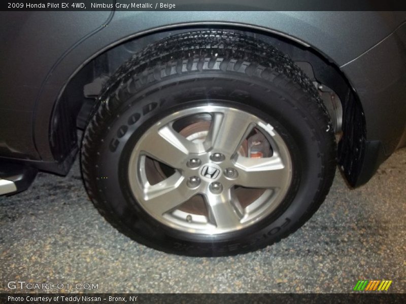 Nimbus Gray Metallic / Beige 2009 Honda Pilot EX 4WD