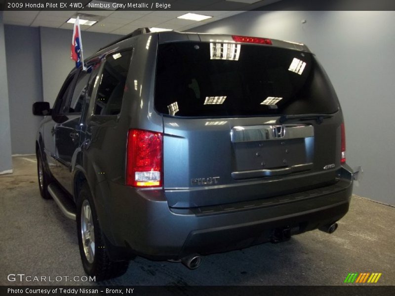 Nimbus Gray Metallic / Beige 2009 Honda Pilot EX 4WD