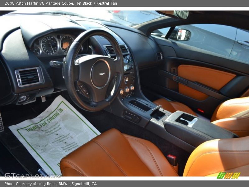 Jet Black / Kestrel Tan 2008 Aston Martin V8 Vantage Coupe