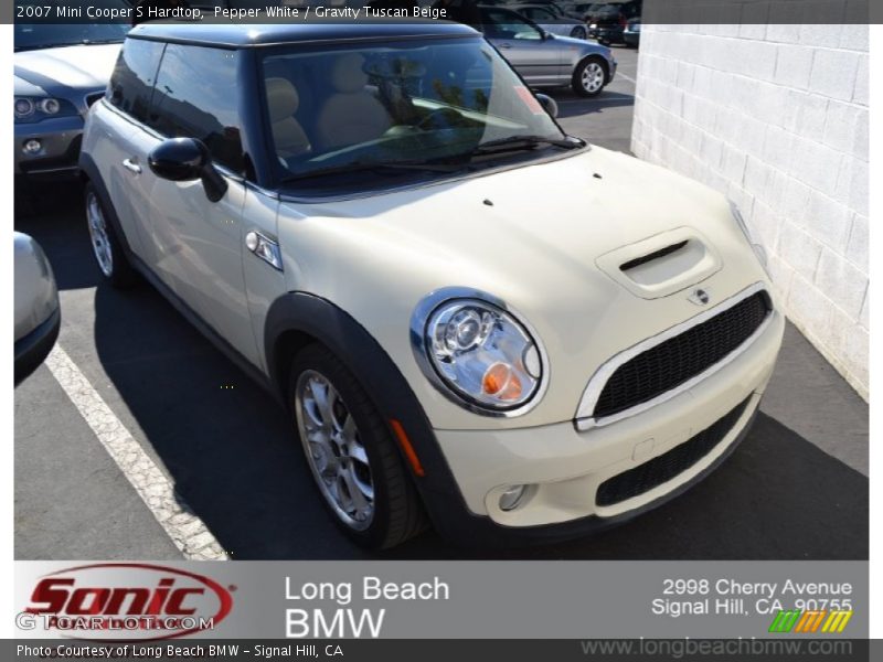 Pepper White / Gravity Tuscan Beige 2007 Mini Cooper S Hardtop