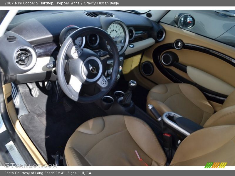 Pepper White / Gravity Tuscan Beige 2007 Mini Cooper S Hardtop