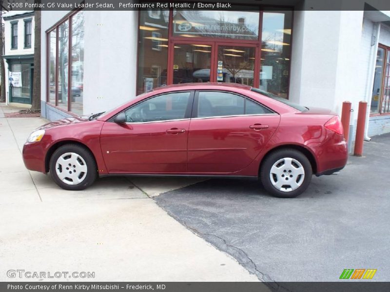 Performance Red Metallic / Ebony Black 2008 Pontiac G6 Value Leader Sedan