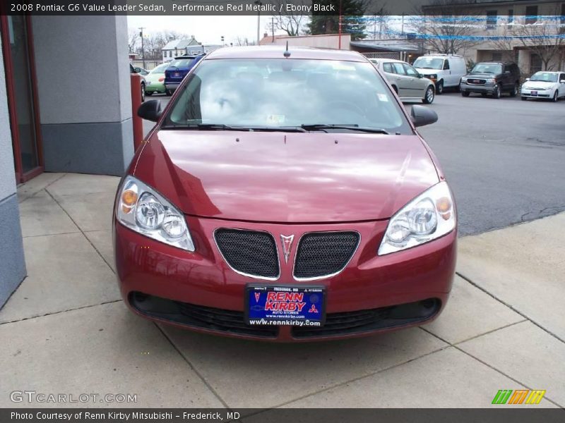 Performance Red Metallic / Ebony Black 2008 Pontiac G6 Value Leader Sedan
