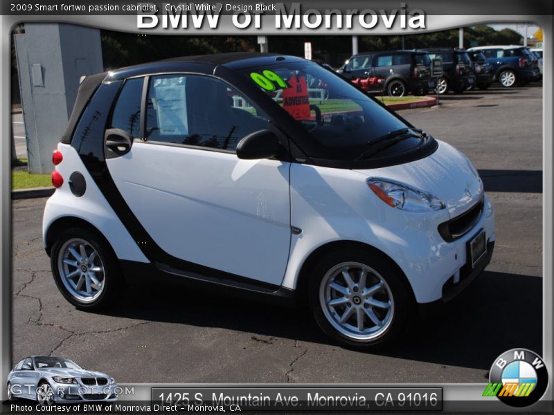 Crystal White / Design Black 2009 Smart fortwo passion cabriolet