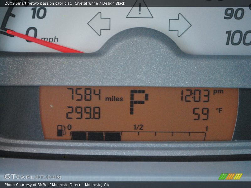 Crystal White / Design Black 2009 Smart fortwo passion cabriolet
