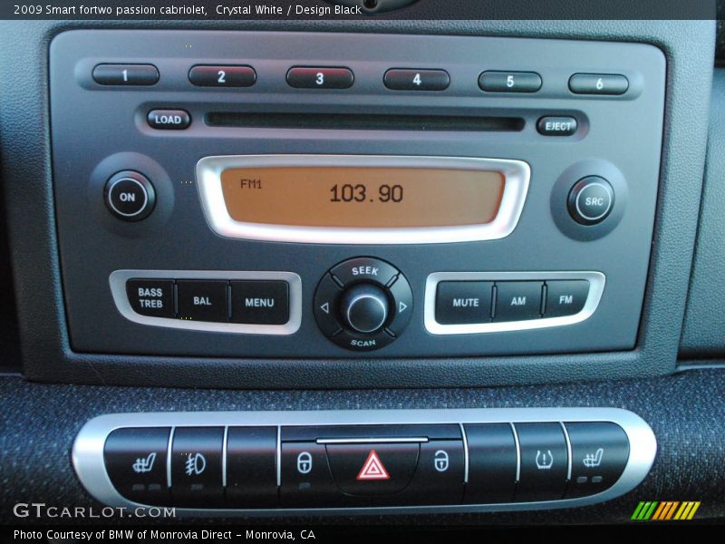 Crystal White / Design Black 2009 Smart fortwo passion cabriolet