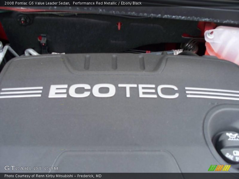 Performance Red Metallic / Ebony Black 2008 Pontiac G6 Value Leader Sedan