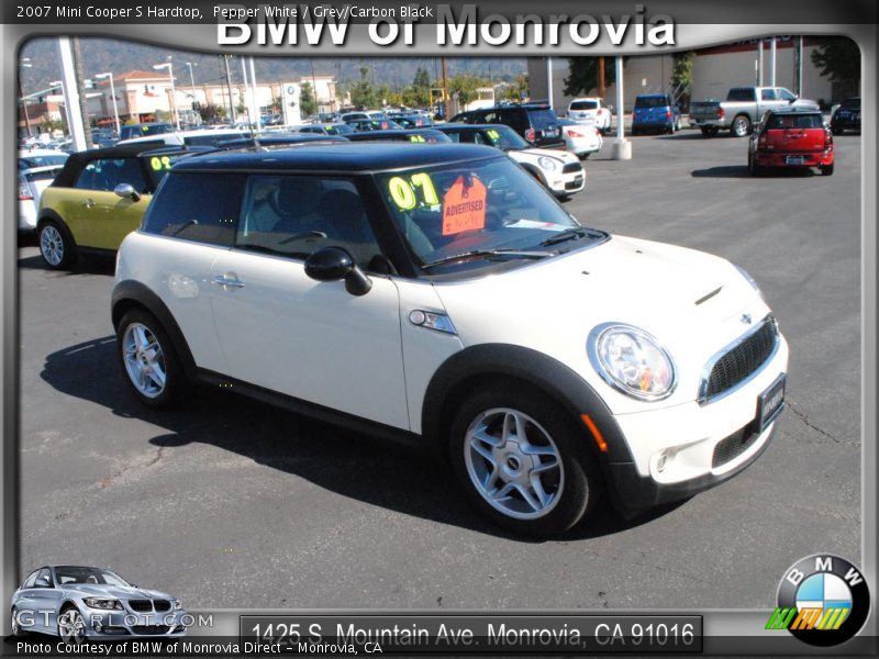 Pepper White / Grey/Carbon Black 2007 Mini Cooper S Hardtop