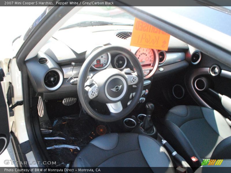 Pepper White / Grey/Carbon Black 2007 Mini Cooper S Hardtop