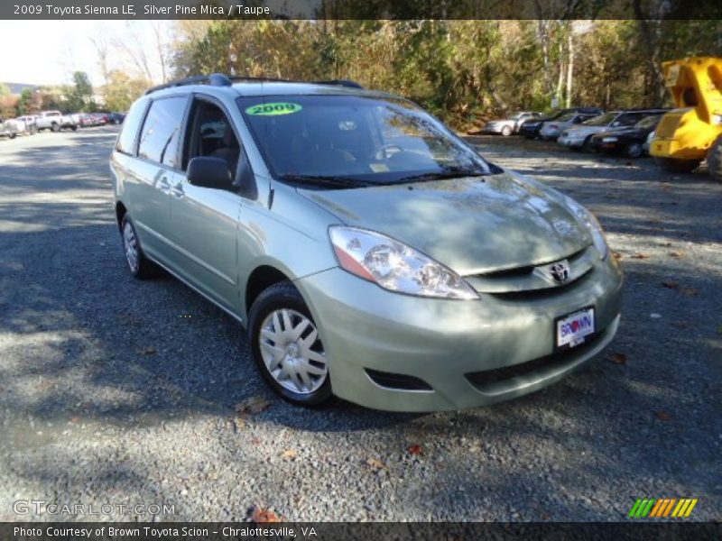 Silver Pine Mica / Taupe 2009 Toyota Sienna LE