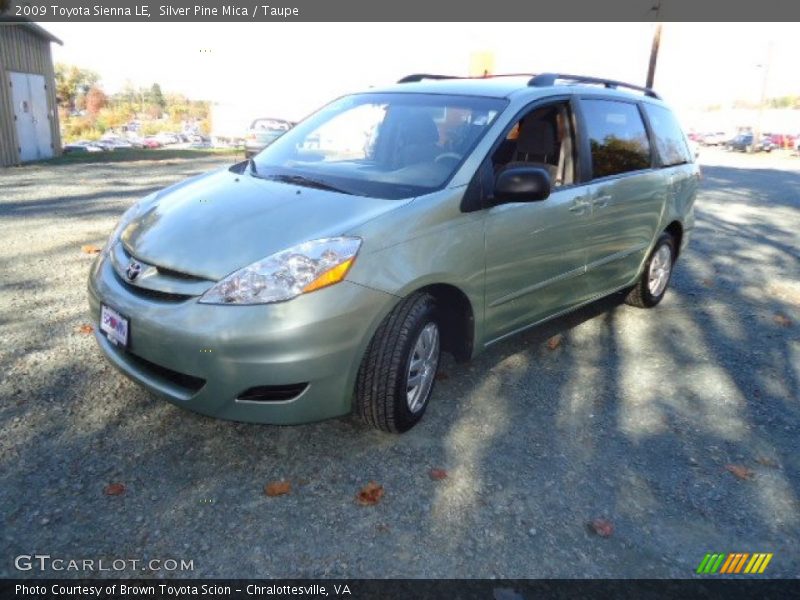 Silver Pine Mica / Taupe 2009 Toyota Sienna LE