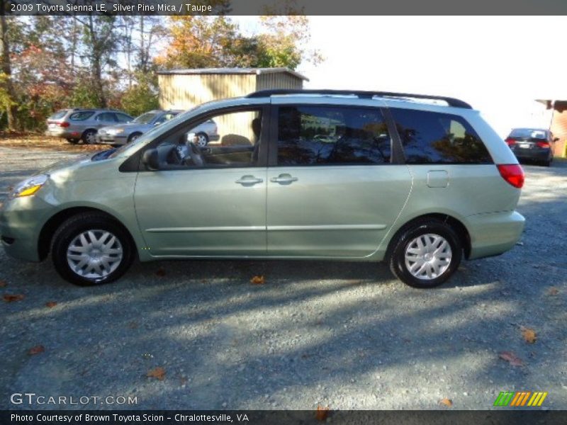 Silver Pine Mica / Taupe 2009 Toyota Sienna LE