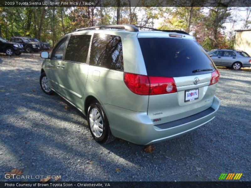 Silver Pine Mica / Taupe 2009 Toyota Sienna LE