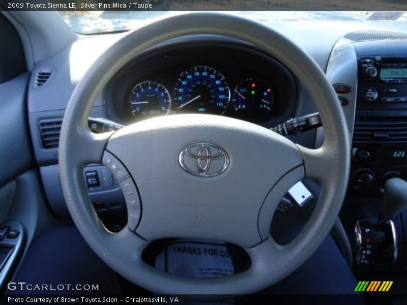 Silver Pine Mica / Taupe 2009 Toyota Sienna LE