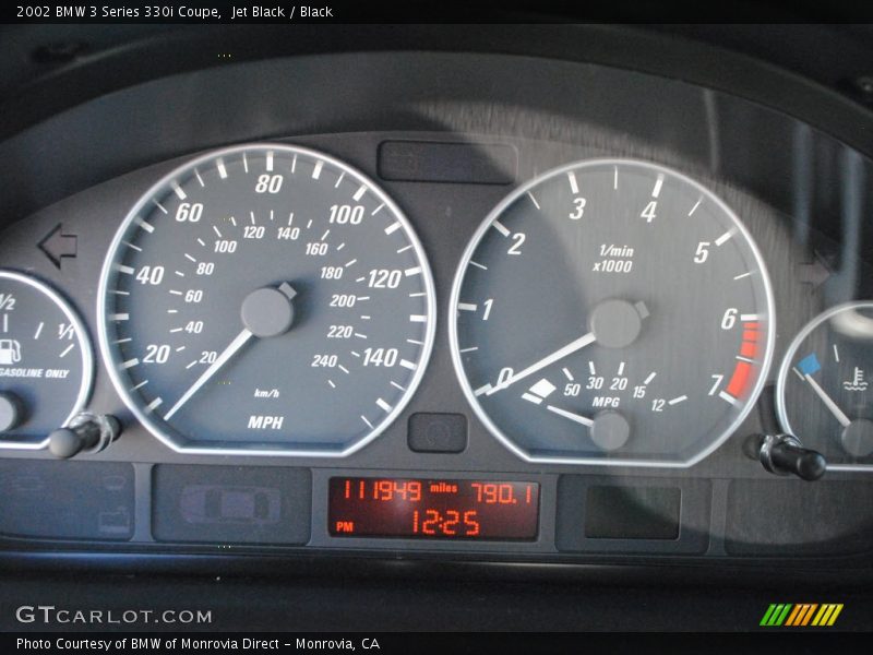  2002 3 Series 330i Coupe 330i Coupe Gauges
